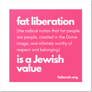 fat liberation is a Jewish value Posters and Art